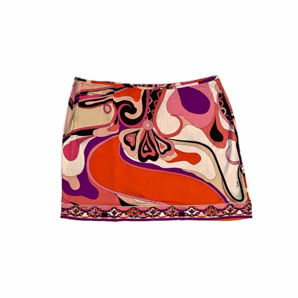 Emilio Pucci Dresses & Skirts - Vintage Emilio Pucci Multicolor Abstract Micro Mini Skirt, xs to small fit